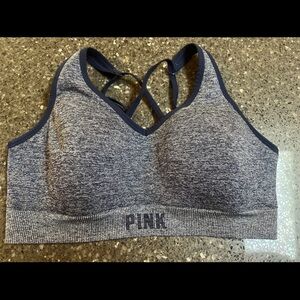 Victoria's Secret Pink Active Cross Strap Sports Bra Size Large Gym Yoga Run Jog